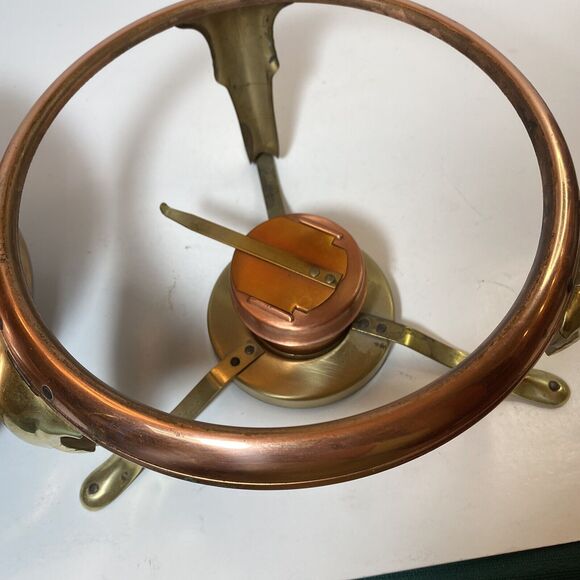 Rare Electric Copper Brass Chafing Dish Food Warmer Sterno Stand 12”x12” Vtg 50s - Picture 6 of 10